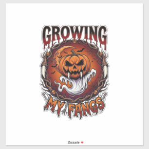 Growing Fangs Vampire Pumpkin Ghost Bats Skulls