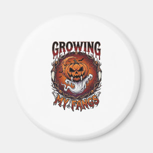 Growing Fangs Vampire Pumpkin Ghost Bats Skulls Magnet