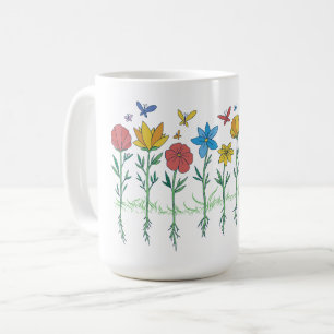 Growing flowers design coffee mug