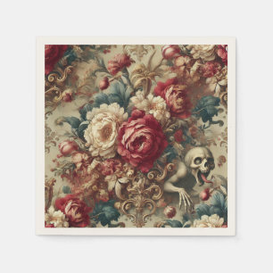 Growing Grotesque – Gothic Floral  Napkin