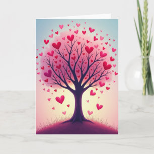 Growing Hearts Tree Card