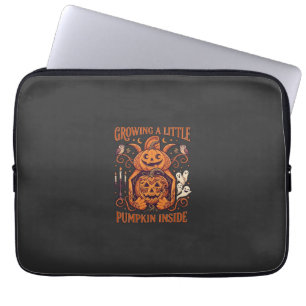 Growing Little Pumpkin Inside Halloween Pumpkins G Laptop Sleeve
