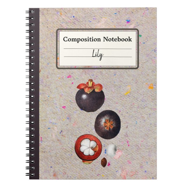 Growing  Mangosteen Personalised Composition Notebook (Front)