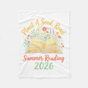 Growing Minds Summer Reading 2026 Plant A Seed Fleece Blanket