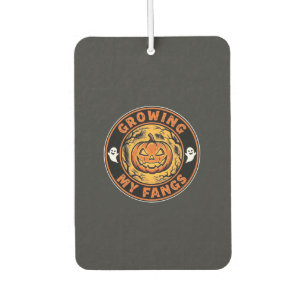 Growing My Fangs Halloween Pumpkin Ghost Design_1 Car Air Freshener