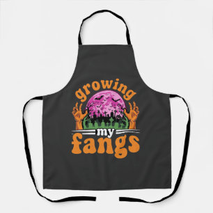 Growing My Fangs Halloween Vampire Design_1 Apron