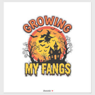 Growing My Fangs Vintage Halloween Vampire Shirt_1