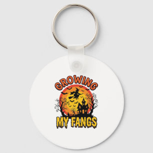 Growing My Fangs Vintage Halloween Vampire Shirt_1 Key Ring