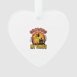 Growing My Fangs Vintage Halloween Vampire Shirt_1 Ornament