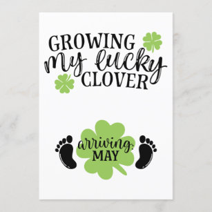 Growing My Lucky Clover Arriving May St Patricks Invitation
