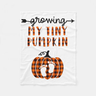 Growing My Tiny Pumpkin Thanksgiving Pregnancy Ann Fleece Blanket