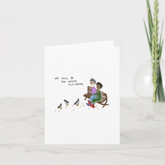 Growing old with you best friend thank you card (Front)