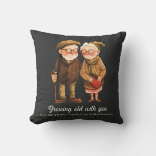 Growing old with you lovers - Valentines Day Cushion