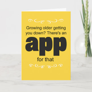 Growing older happy birthday card