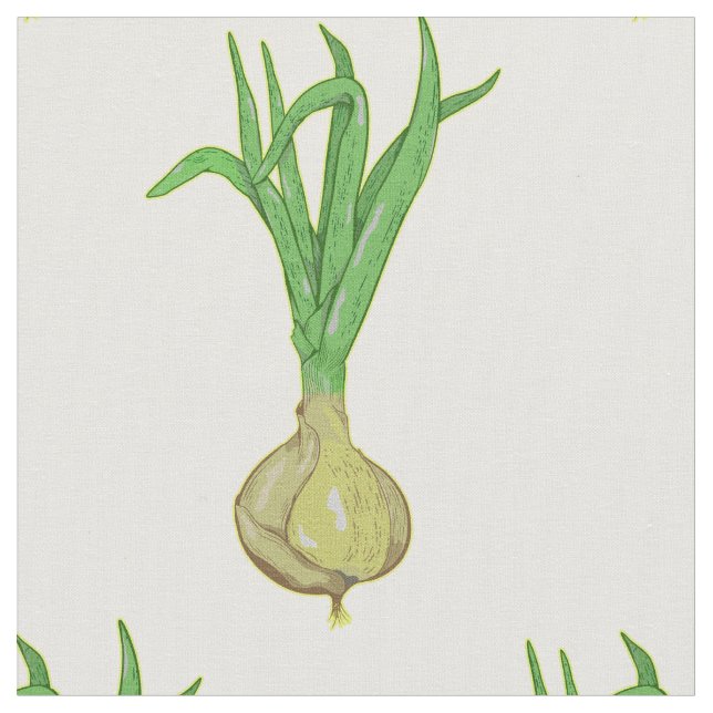 Growing onions fabric (Close Up)