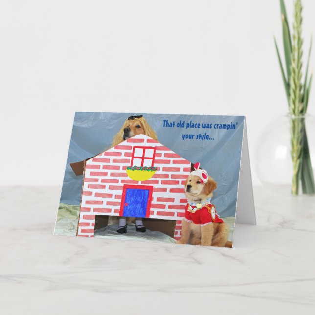 Growing Out Of House Into New Home Card (Front)