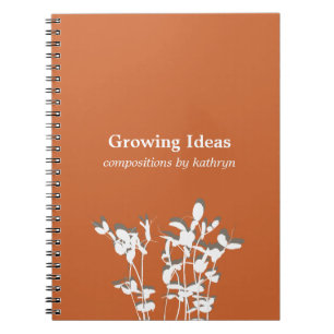 Growing plant modern orange idea notes journal