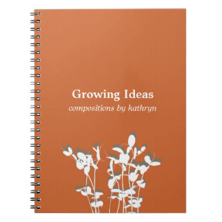 Growing plant modern orange idea notes journal