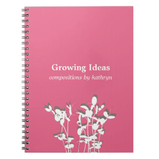 Growing plant modern pink idea notes journal