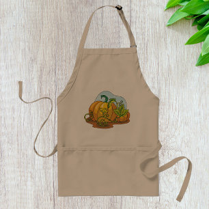 Growing Pumpkins Orange Vegetable Apron