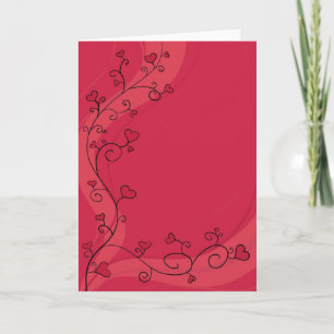 Growing red hearts card