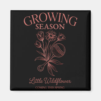 Growing Season Pregnancy Announcement Spring Baby Magnet