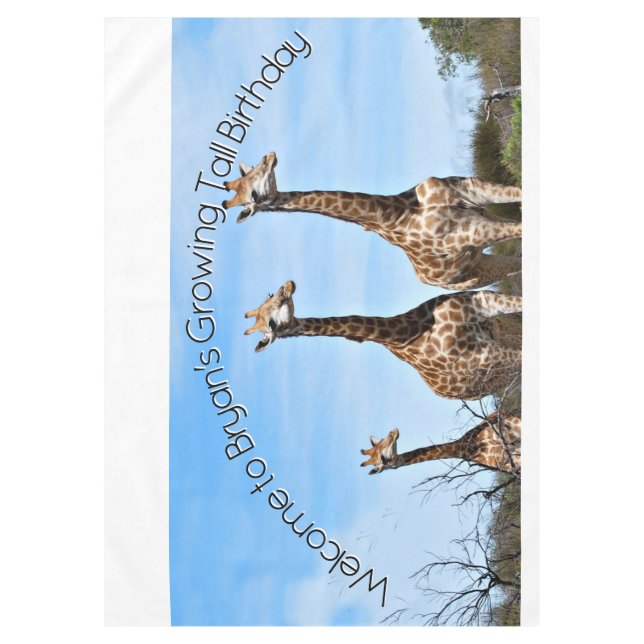 Growing Tall Safari Table Art Tablecloth (Front)