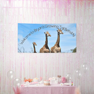 Growing Tall Safari Welcome Banner