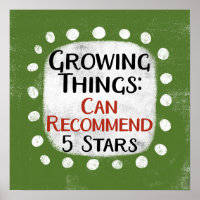 Growing Things Gardening Review Poster Wall Art