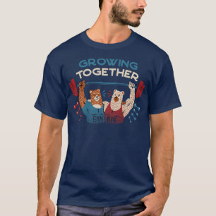 Growing Together Gym Bears Blue by Tobe Fonseca T-Shirt