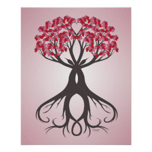 Growing Together with Love Glossy Poster