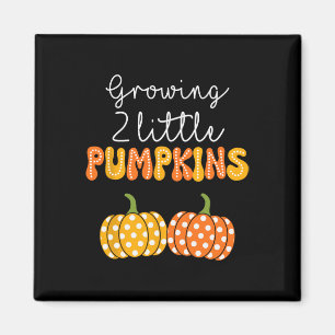 Growing Two Little Pumpkins Announcement Baby  Magnet