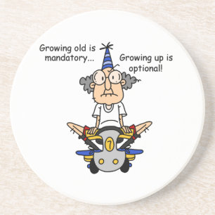 Growing Up is Optional Humour Coaster