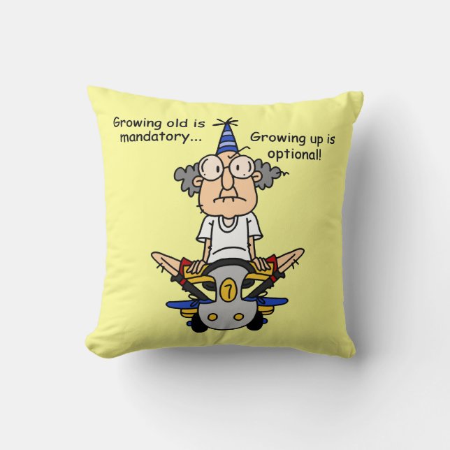 Growing Up is Optional Humour Cushion (Front)