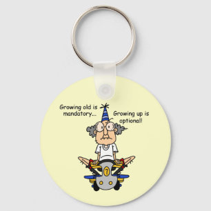 Growing Up is Optional Humour Key Ring