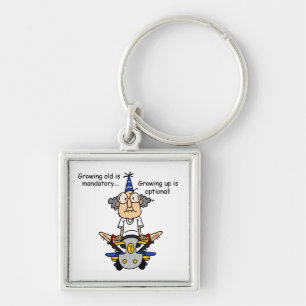 Growing Up is Optional Humour Key Ring
