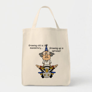 Growing Up is Optional Humour Tote Bag