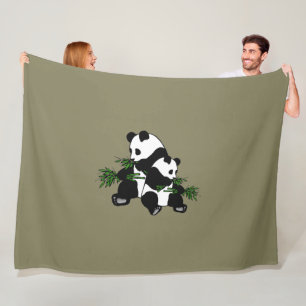 Growing Up Panda Fleece Blanket
