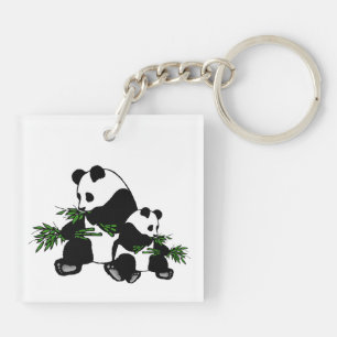 Growing Up Panda Key Ring