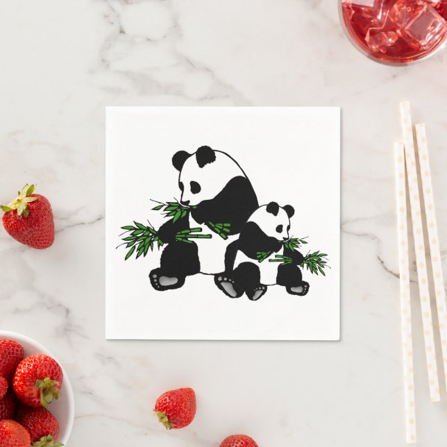 Growing Up Panda Napkin (Insitu)