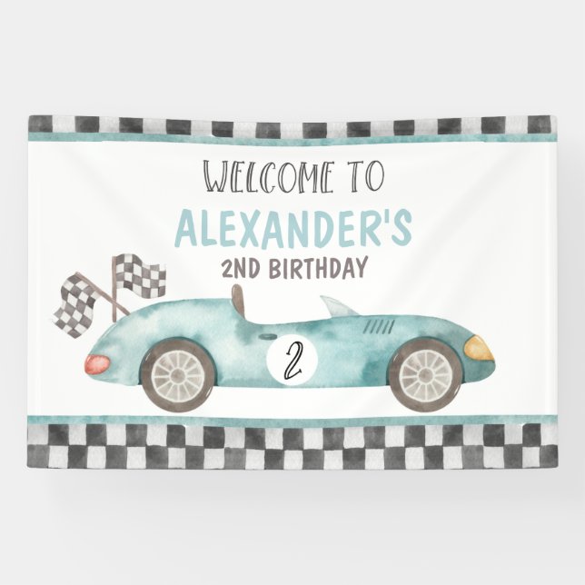 Growing Up Two Fast 2nd Birthday Banner (Horizontal)