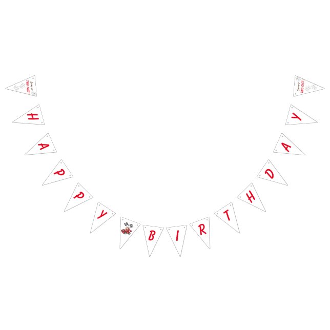 Growing up two fast 2nd Birthday  Bunting (All)