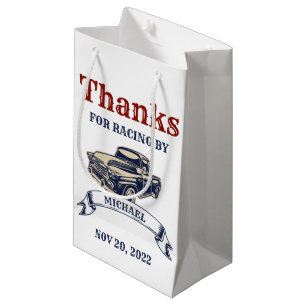 Growing Up TWO Fast 2nd Birthday Party Theme Boy Small Gift Bag