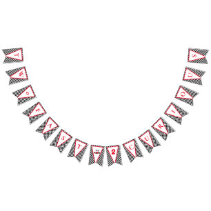 Growing UP TWO Fast Race Car Boy 2nd Birthday  Bunting