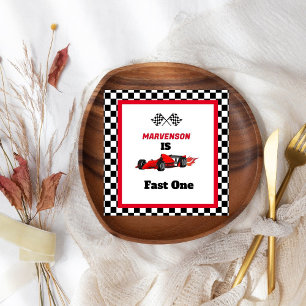 Growing UP TWO Fast Race Car Boy 2nd Birthday Pap Napkin