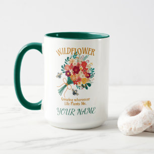 Growing Wherever Life Plants Me Wildflower Bee Mug
