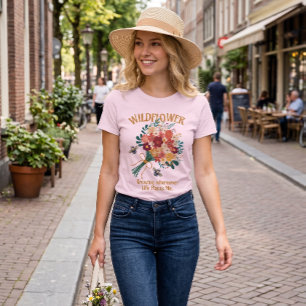 Growing Wherever Life Plants Me Wildflower Bee T-Shirt
