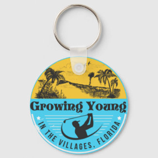 "Growing Young in The Villages" keychain