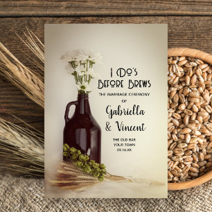 Growler, Hops and Daisies Brewery Wedding  Tri-Fold Programme