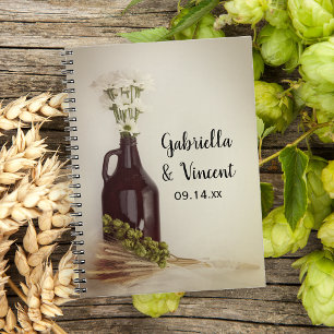 Growler Hops Daisies Brewery Wedding Guest Book